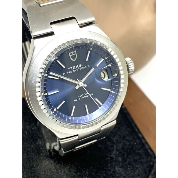 Tudor Mens Watch 9101/0 Vintage Prince Oysterdate Swiss Automatic Blue Dial 38mm - Picture 14 of 15